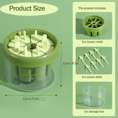 Reusable DIY 8 Pieces Ice Pop Mould